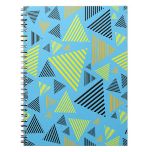 Caderno Espiral Padrão Geométrico dos Triângulos de abstrato