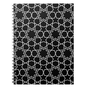 Caderno Espiral Padrão Geométrico Islâmico - Abstrato Árabe Design