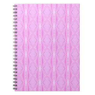 Caderno Espiral Padrão Geométrico Lilac e Diamante Magenta Rosa