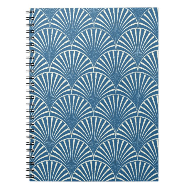 Caderno Espiral Padrão geométrico mínimo uniforme (Frente)