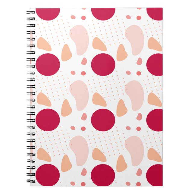 Caderno Espiral Padrão geométrico moderno. (Frente)