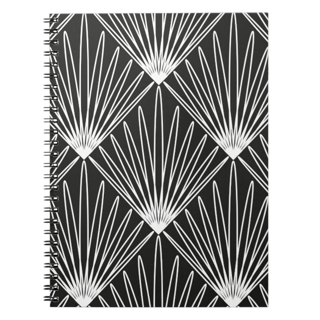 Caderno Espiral Padrão geométrico sem costura (Frente)