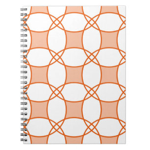 Caderno Espiral Padrão geométrico sem costura com círculos