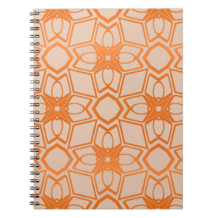 Caderno Espiral Padrão geométrico sem desorativos do estilo de vin