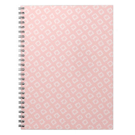 Caderno Espiral Padrão Geométrico Serene Romântico Rosa