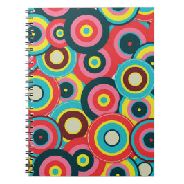 Caderno Espiral Padrão Geométrico Vintage de Moda - Moderno e Eleg
