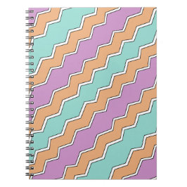 Caderno Espiral Padrão Geométrico ZigZag