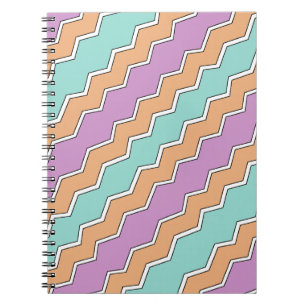 Caderno Espiral Padrão Geométrico ZigZag