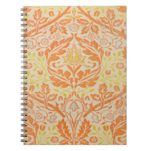 Caderno Espiral Padrão Golden Bough de William Morris Arte Vintage