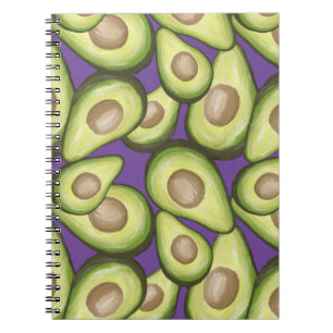Caderno Espiral Padrão Gourmet Fresco Vegan Avocado