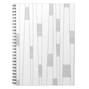 Caderno Espiral Padrão gráfico de linha simples, mínimo e moderno