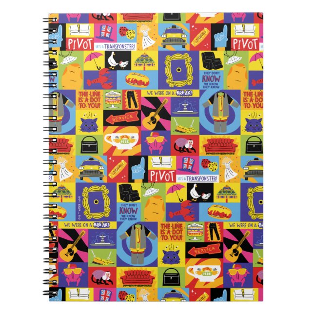 Caderno Espiral Padrão icônico FRIENDS™ (Frente)