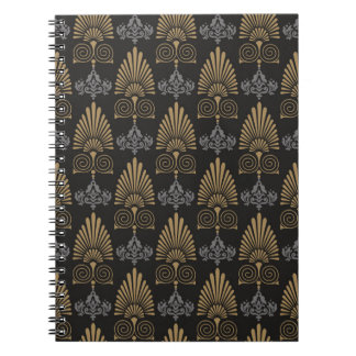Caderno Espiral Padrão ininterrupto em segundo plano no estilo de 