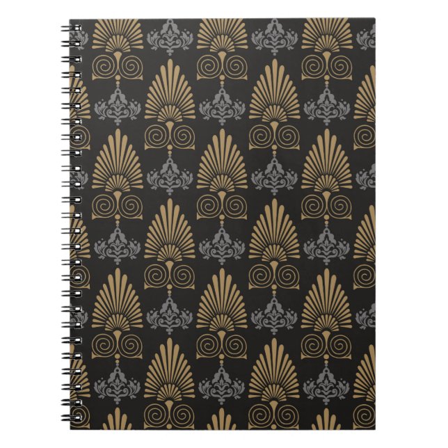 Caderno Espiral Padrão ininterrupto em segundo plano no estilo de  (Frente)