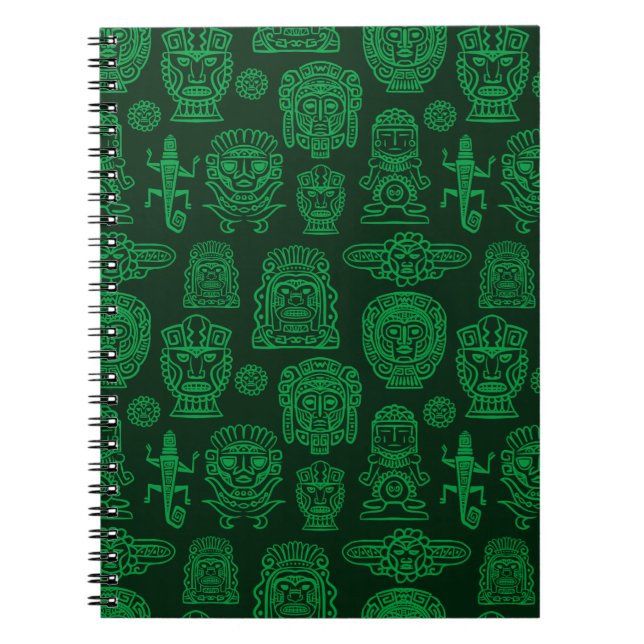 Caderno Espiral Padrão inspirado no Aztec (Frente)