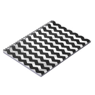 Caderno Espiral Padrão Kohl Black Chevron