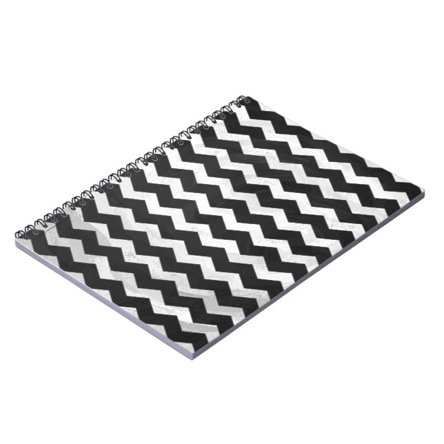 Caderno Espiral Padrão Kohl Black Chevron (Left Side)