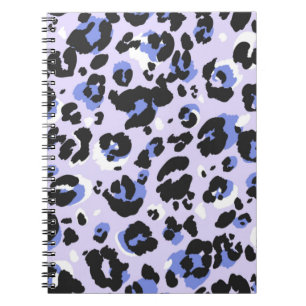 Caderno Espiral Padrão leopardo sem problemas. Textura de pele de