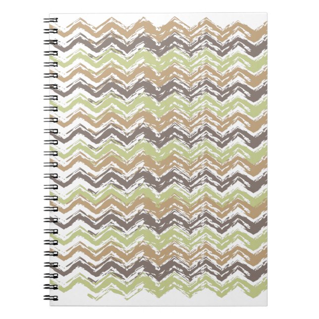 Caderno Espiral Padrão Melon Brandy Scribble ZigZag (Frente)