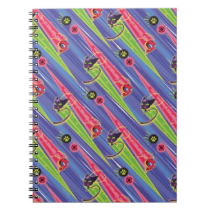 Caderno Espiral Padrão Miraculoso Kwamis Tikki & Plagg