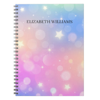 Caderno Espiral Padrão Mistura Unicórnio