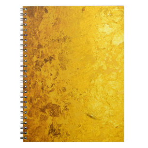 Caderno Espiral padrão OURO PURO / folha de ouro