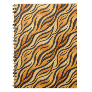 Caderno Espiral Padrão Ousado de Listras de Tigre – Estampa de Ani