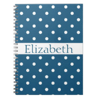 Padrão Personalizado de Bolinhas Azul e Branco