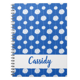 Caderno Espiral Padrão Pom De Cheerleader Azul