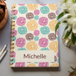 Caderno Espiral Padrão primavera - Boho Bright personalizado