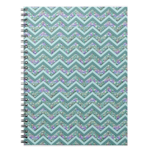 Caderno Espiral Padrão Rainbow Foil ZigZag (Frente)