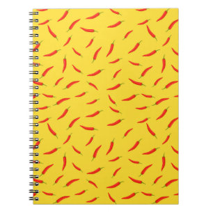 Caderno Espiral Padrão Red Chilies