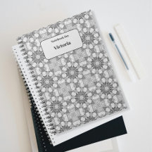 Padrão repetitivo preto&branco com nome