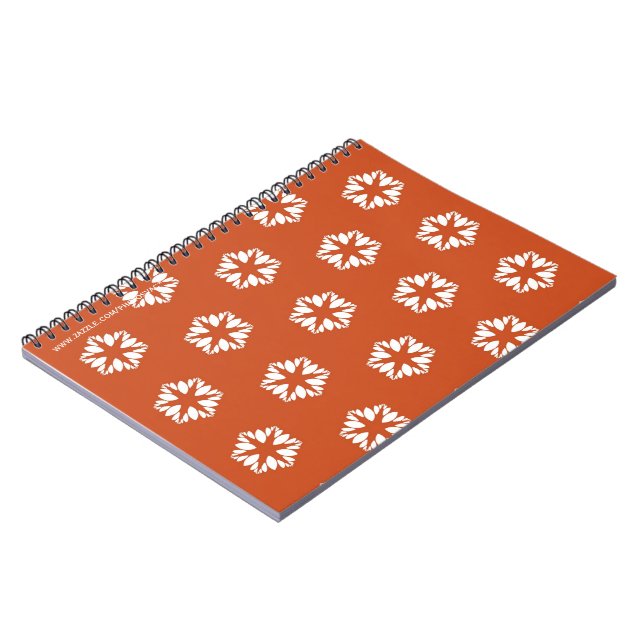 Caderno Espiral Padrão Retro Starburst Decoração Boho (Left Side)