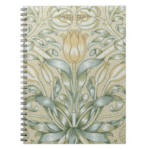 Caderno Espiral Padrão Romã Antigo William Morris Lírio