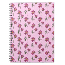 Caderno Espiral Padrão Rosa Notebook Dill Daisy