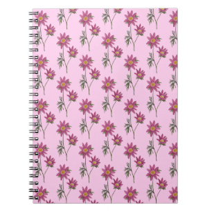Caderno Espiral Padrão Rosa Notebook Dill Daisy