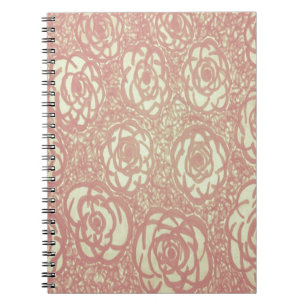 Caderno Espiral Padrão Rosa Rosa Rosa bonito