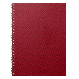 Caderno Espiral padrão rosa vermelha