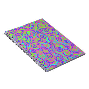 Caderno Espiral Padrão roxo vibrante