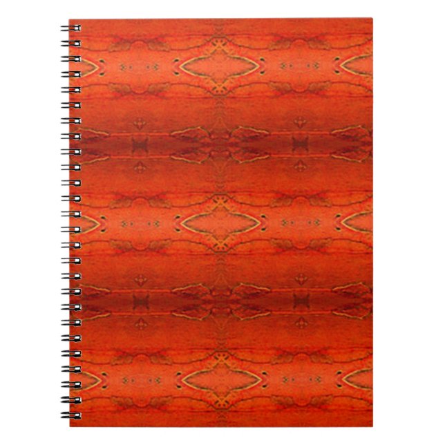 Caderno Espiral Padrão Rustic Orange Aztec (Frente)