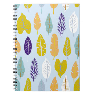 Caderno Espiral Padrão sem costura com floresta tropical silvestre