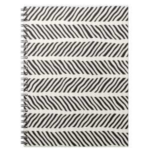 Caderno Espiral Padrão sem costura com pinceladas desenhadas à mão