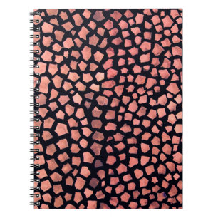 Caderno Espiral Padrão sem costura da pele da África