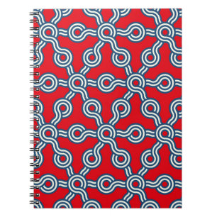 Caderno Espiral padrão sem costura de latência gráfica com hex