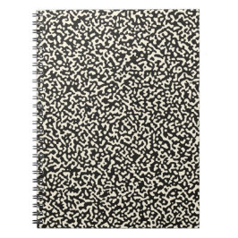 Caderno Espiral Padrão sem costura do Livro de Composição Preto