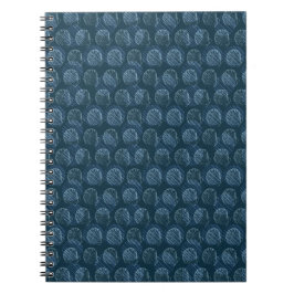 Caderno Espiral Padrão sem costura em cores de tendência com conch