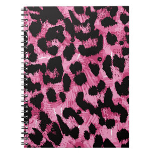 Caderno Espiral Padrão sem costura leopardo
