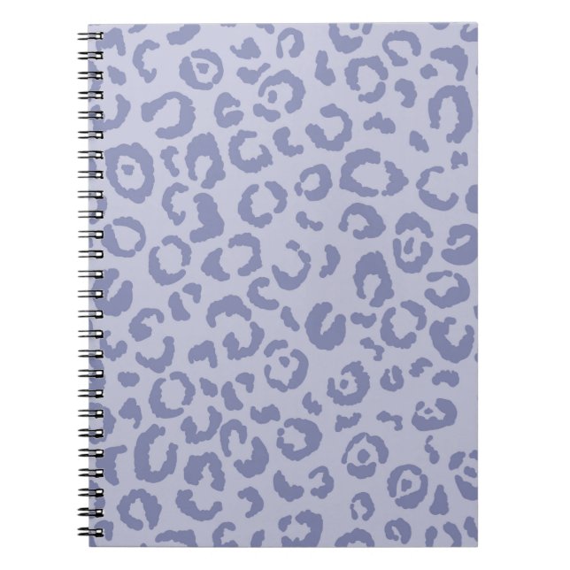 Caderno Espiral padrão sem descontinuidades do leopardo abstrato m (Frente)