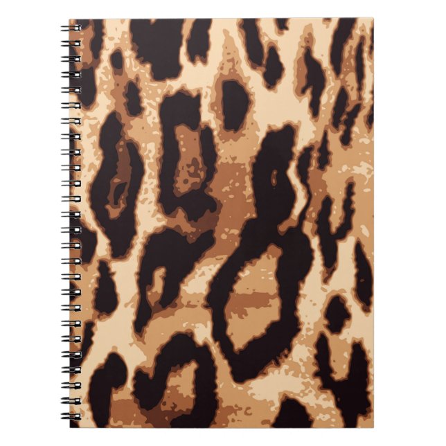 Caderno Espiral Padrão sem falhas de impressão leopardo (Frente)
